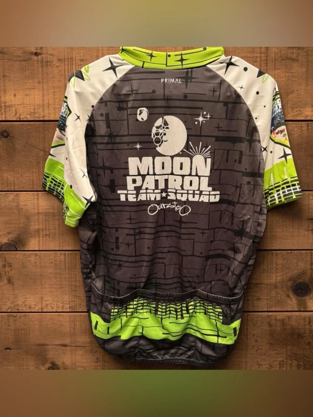 Primal Moon Patrol Men's bike Jersey  with pockets Black & Neon Green XL